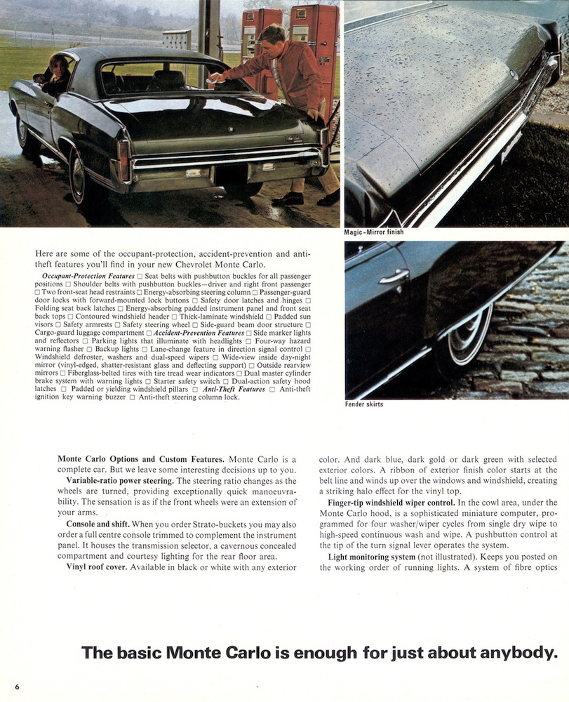1970 Chevrolet Monte Carlo Canadian Brochure Page 4
